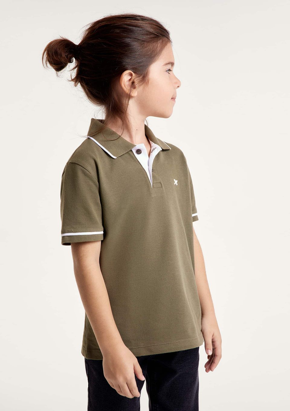 Camisa Polo Básica Menino de Algodão com Bordado - Verde