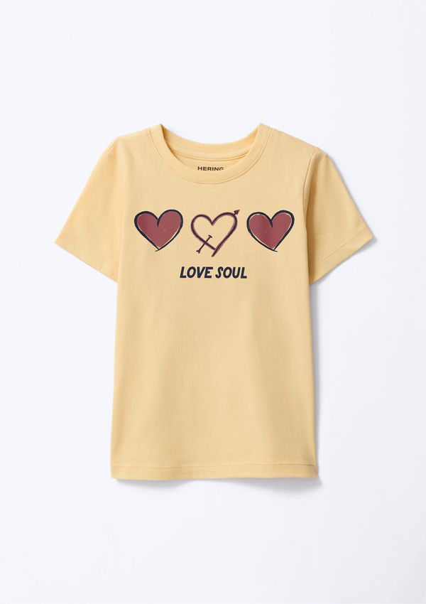 Blusa Infantil Menina Manga Curta Com Estampa - Amarelo 006