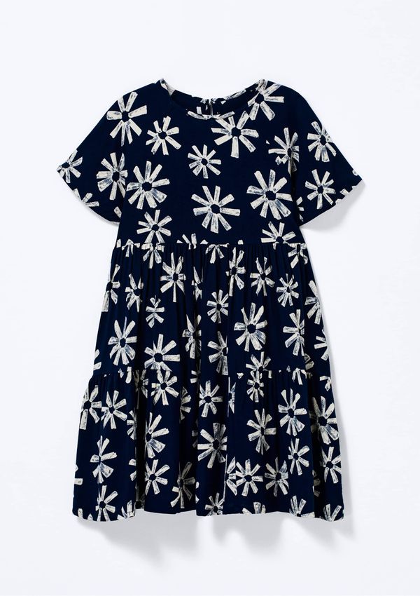 Vestido Infantil Menina Estampado - Azul 016