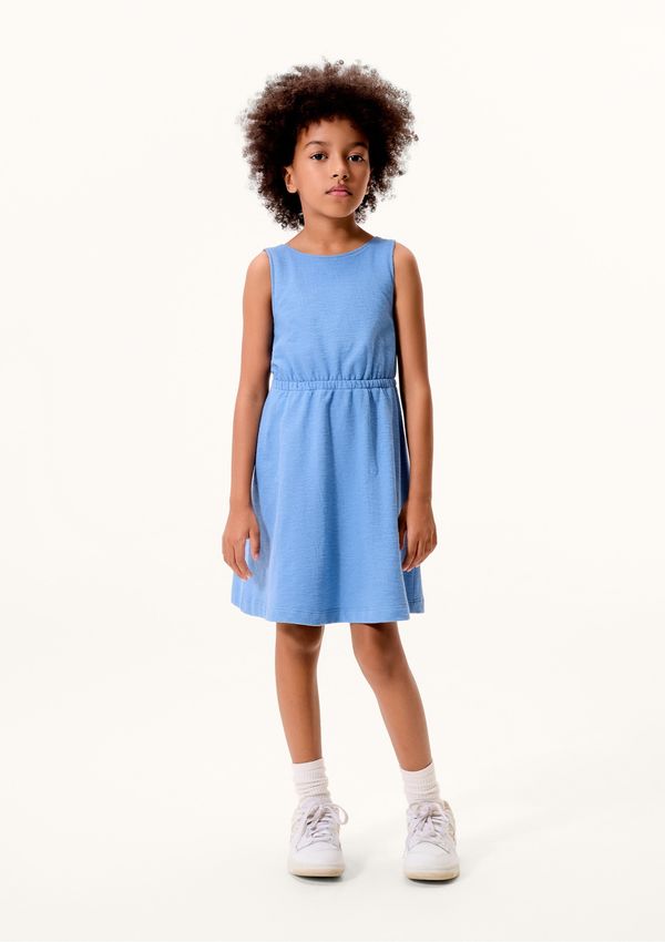 Vestido Infantil Curto Texturizado - Azul 004