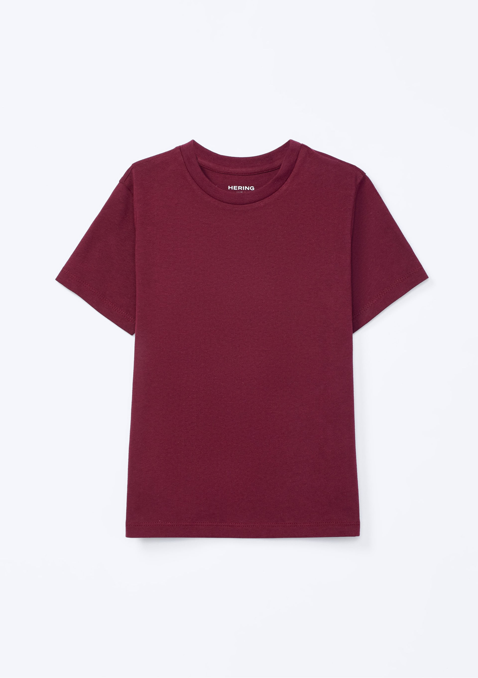 Camiseta Básica Infantil Menino Manga Curta Slim - Vinho