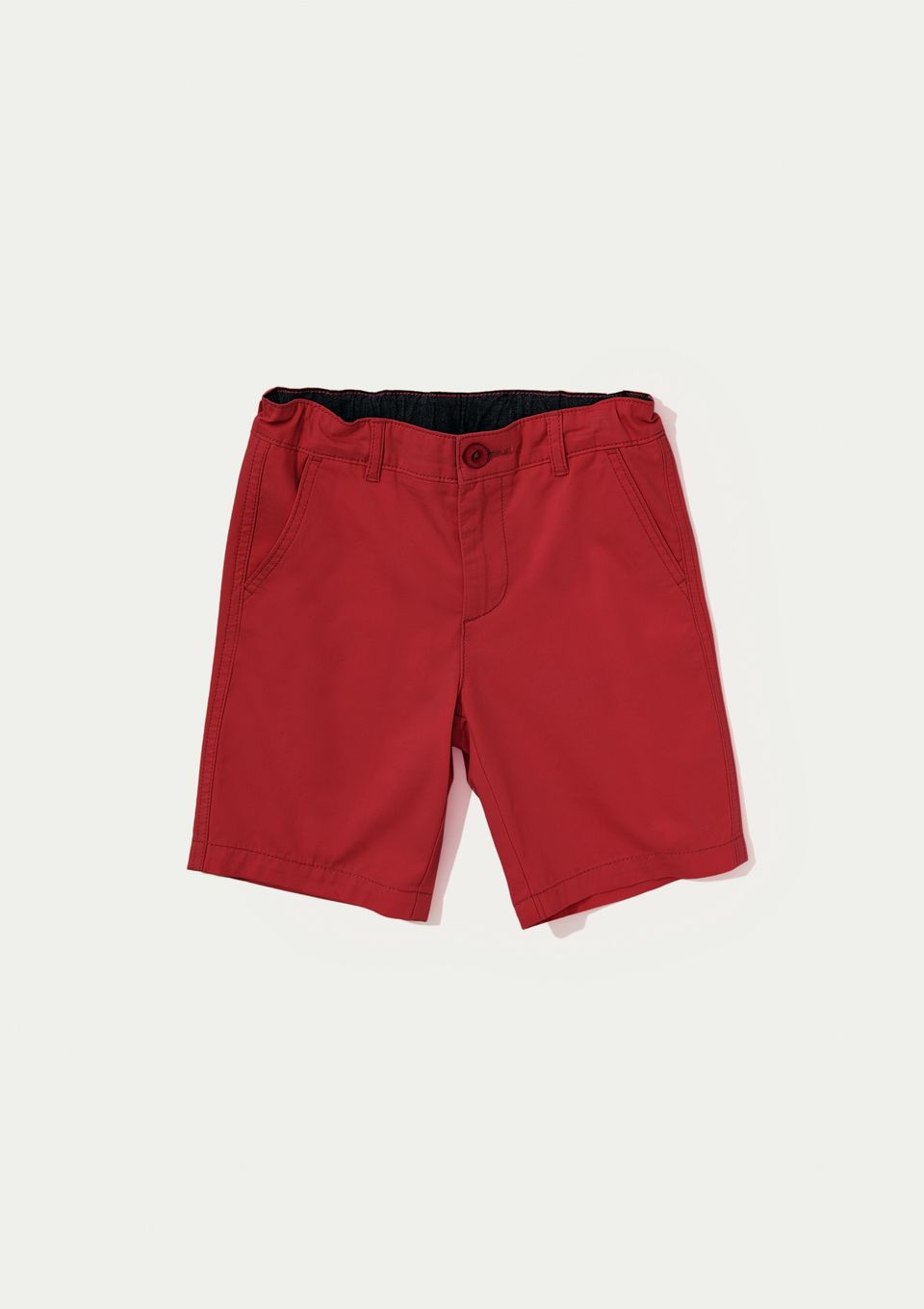 Bermuda Básica Infantil Menino em Sarja - Vermelho