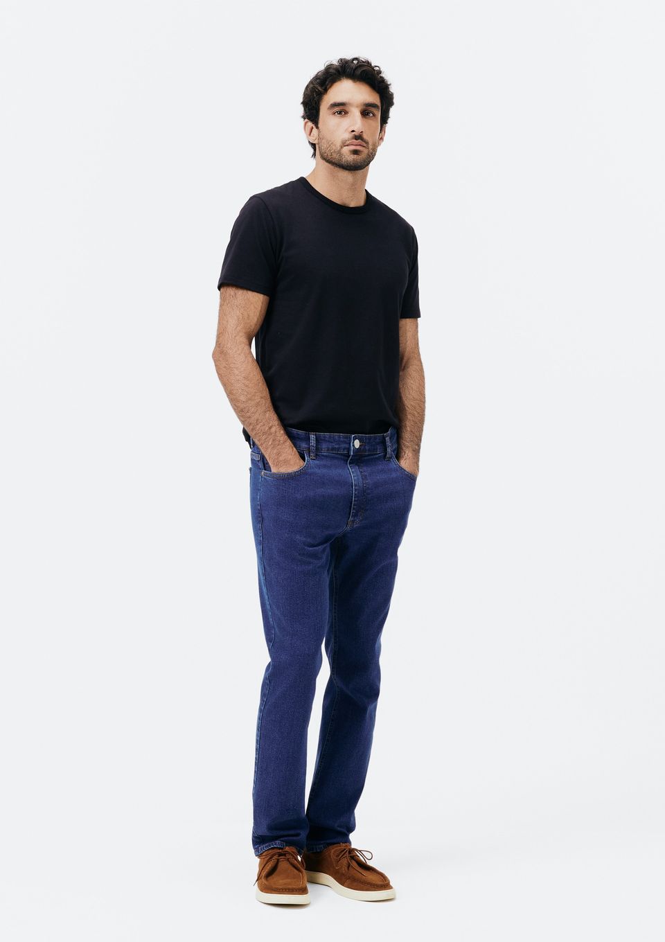 Calça Masculina Slim em Jeans - Azul