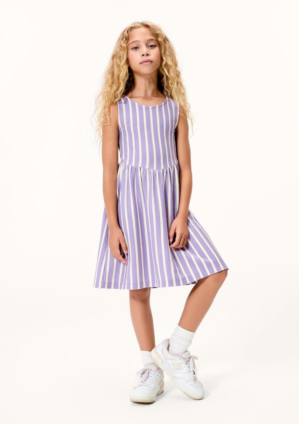 Vestido Infantil Fio Tinto Evasê - Roxo 004