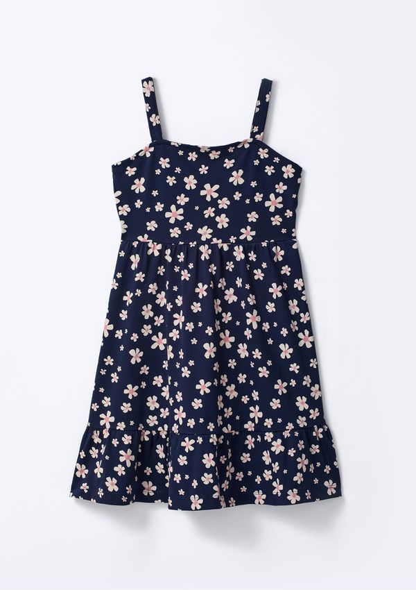 Vestido Curto Infantil Estampado - Azul 005