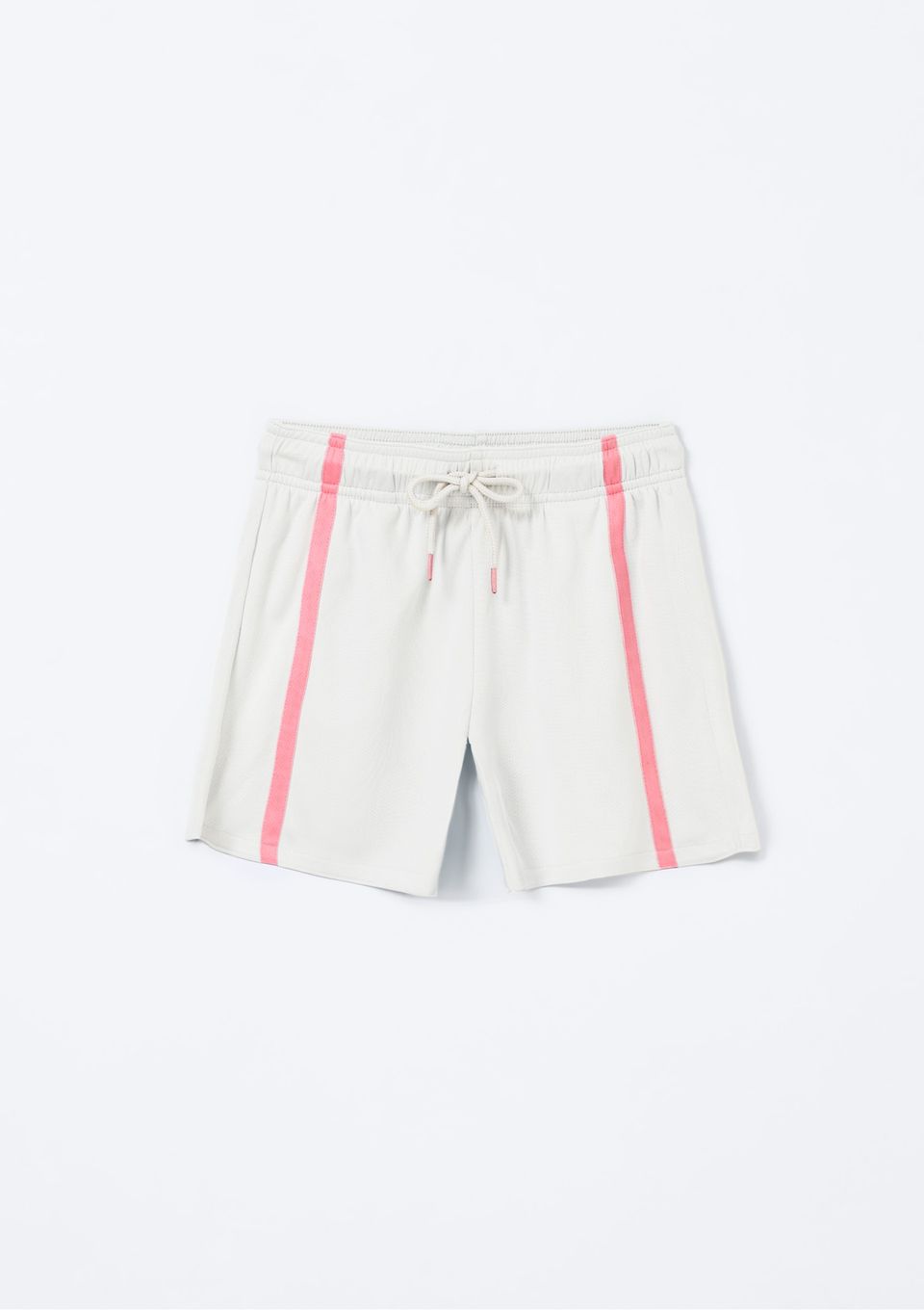 Shorts Infantil Menina Regular Contrastante - Creme