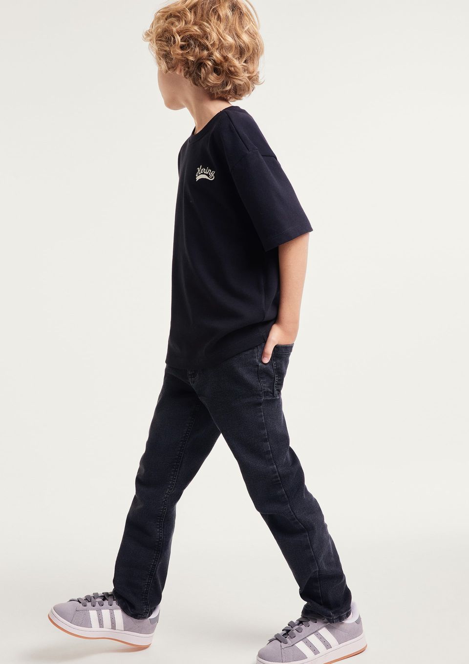 Calça Jeans Slim Infantil Menino - Preto