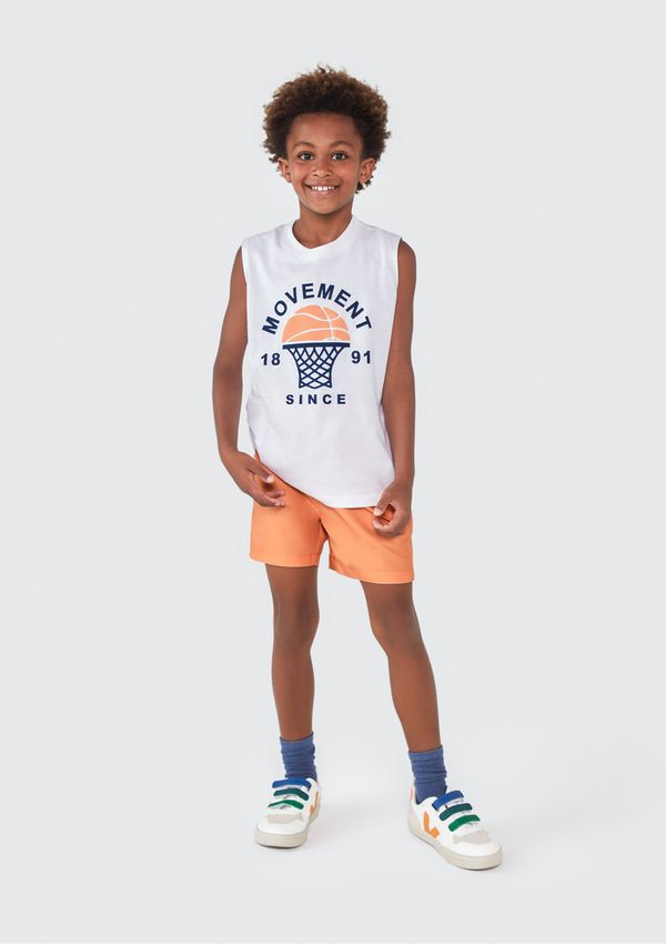 Shorts Infantil Menino Em Tactel - Laranja 006