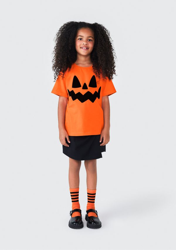 Camiseta Infantil Unissex Com Apliques - Laranja 010