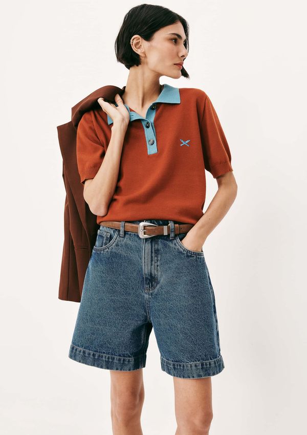 Bermuda Jeans Feminina Reta - Azul 042