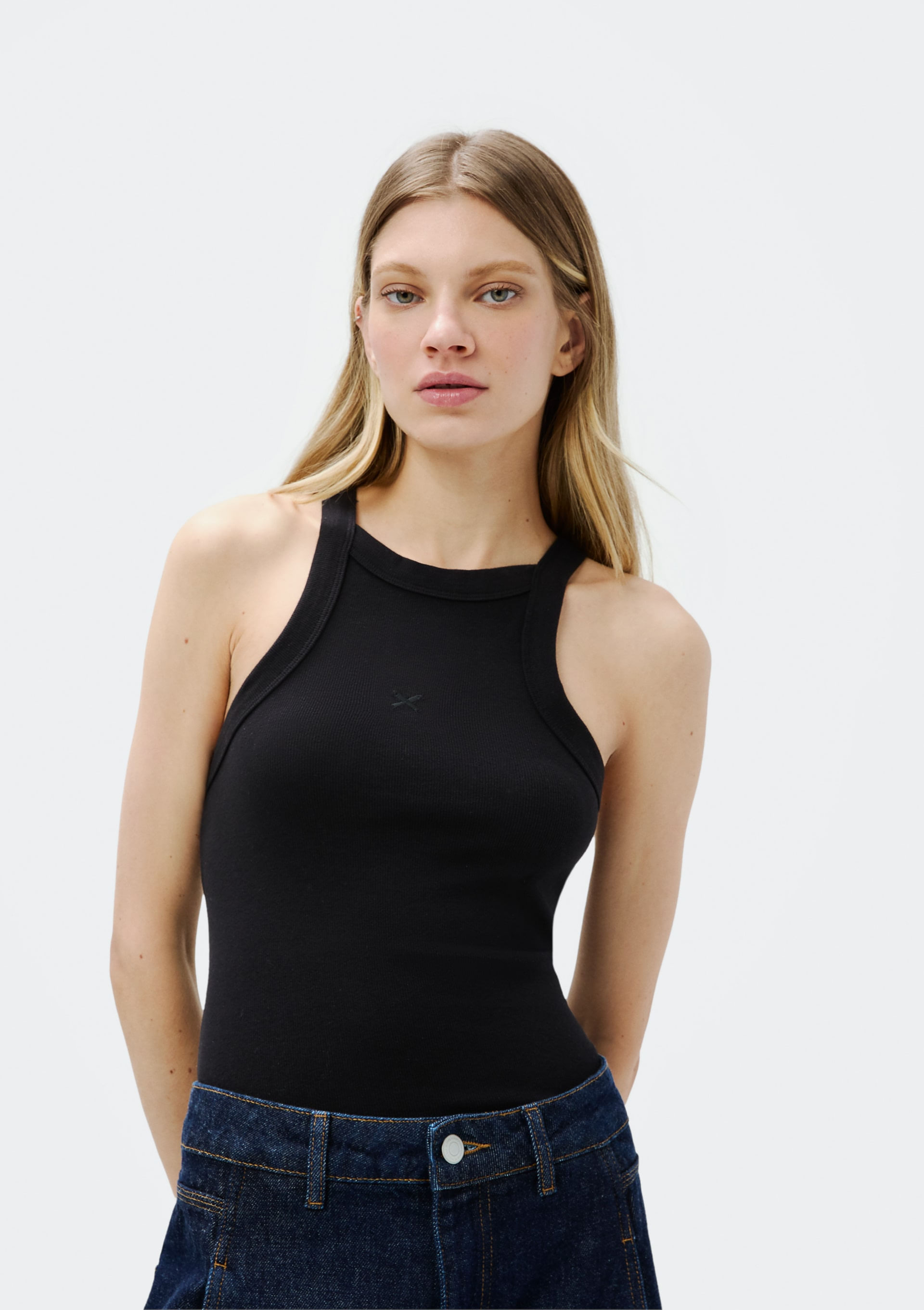 Regata Feminina Hit Com Bordado - Preto