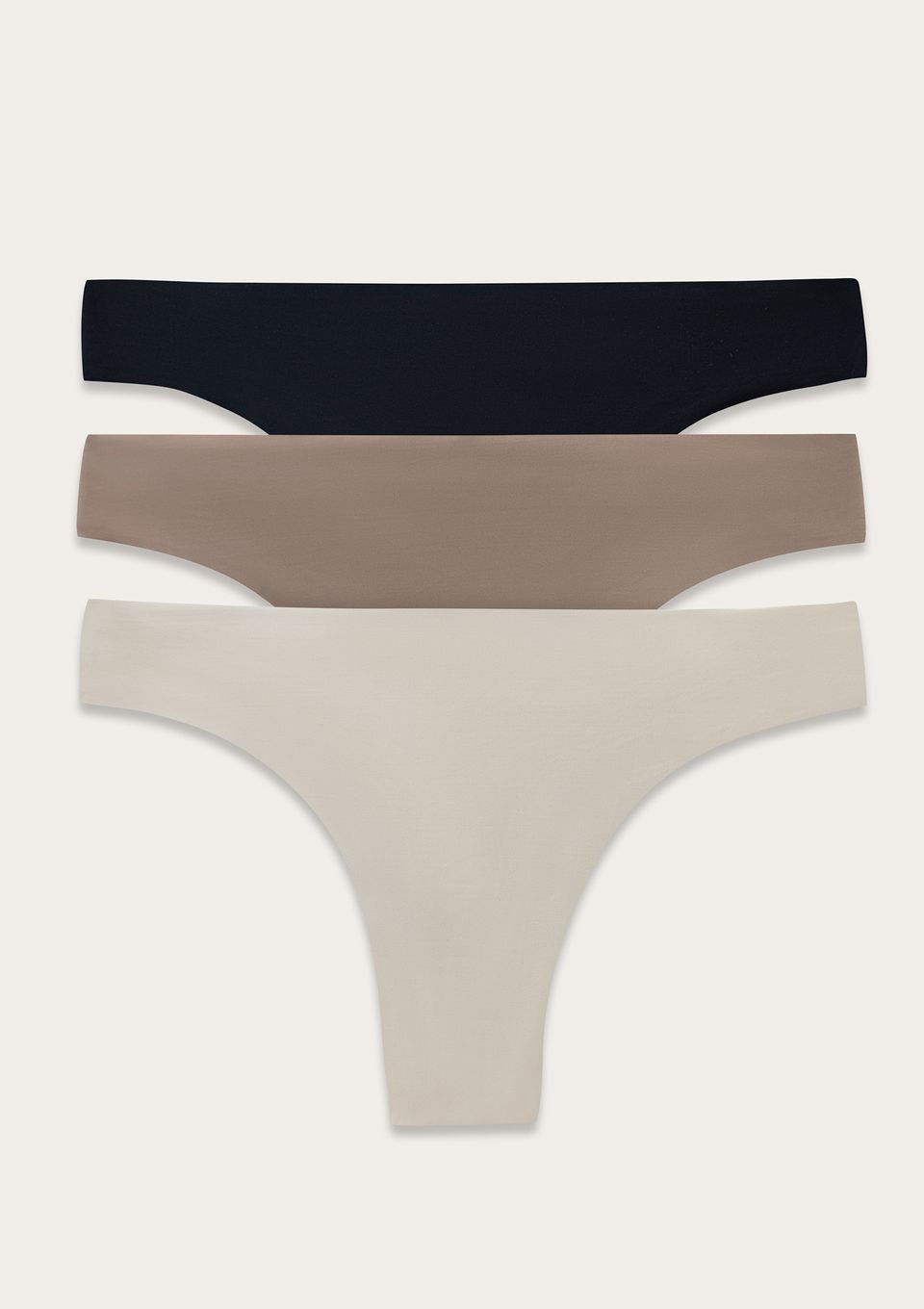 Kit 3 Calcinhas Tanga Fio Corte A Laser - Multicolorido