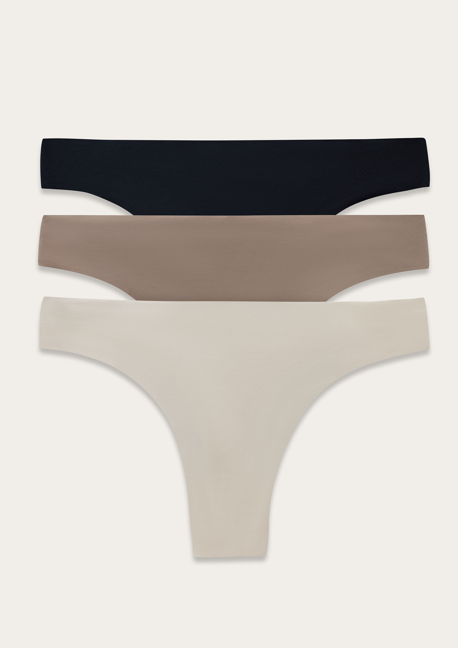 Kit 3 Calcinhas Tanga Fio Corte A Laser - Multicolorido