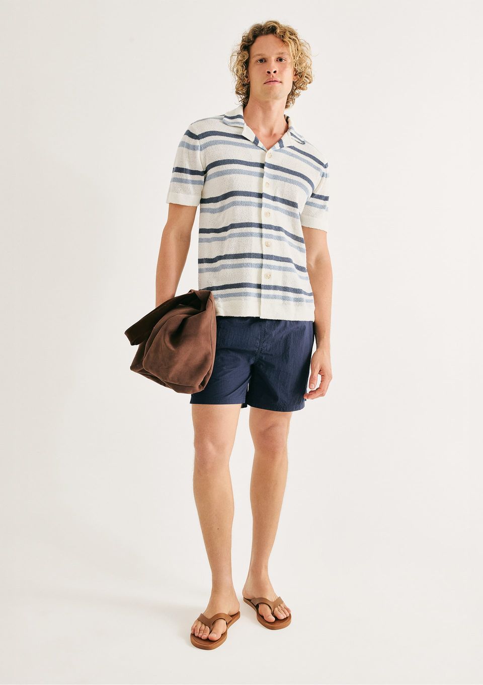 Shorts de Banho Masculino Texturizado - Azul