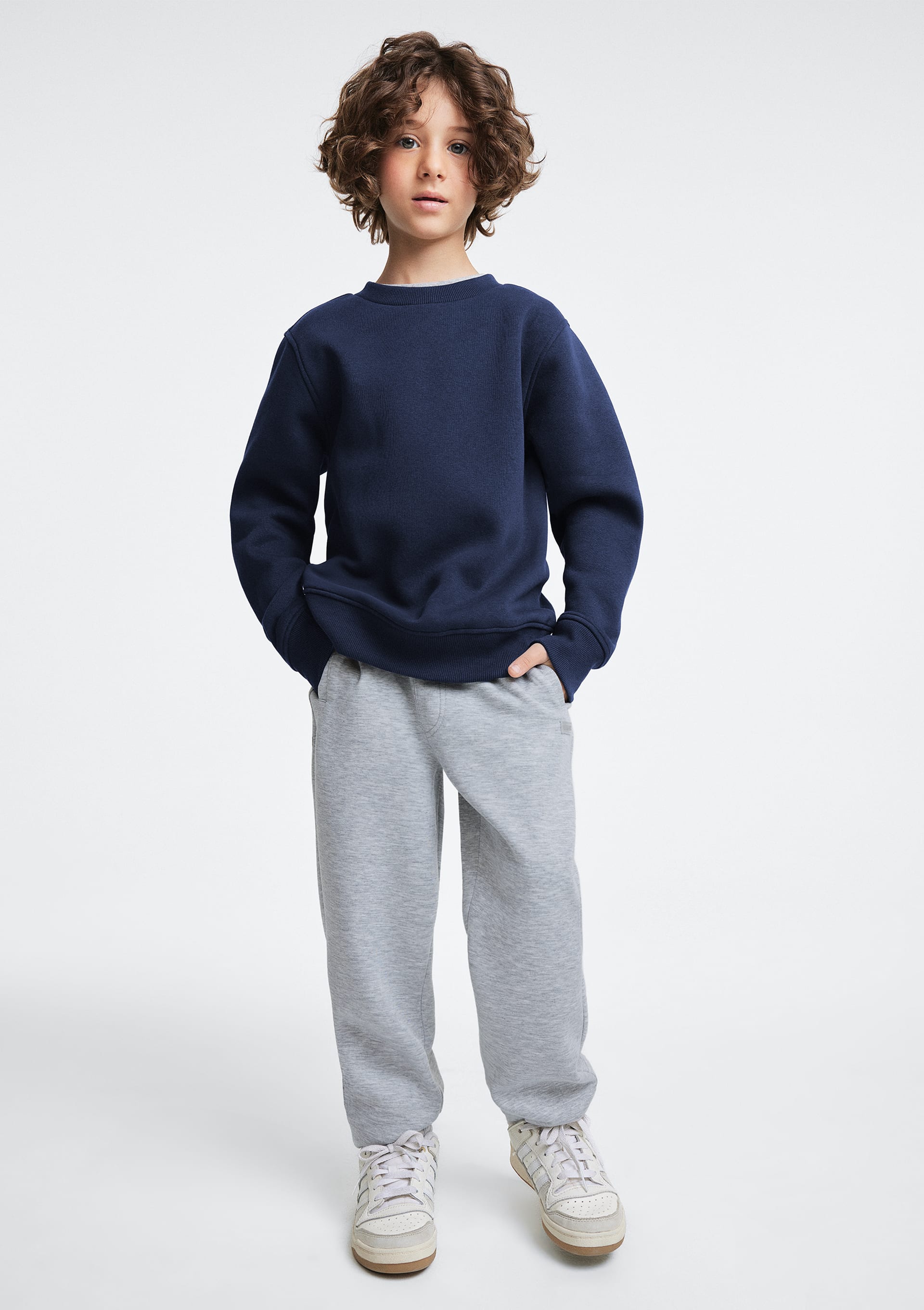 Calça Infantil Unissex Em Moletom - Cinza