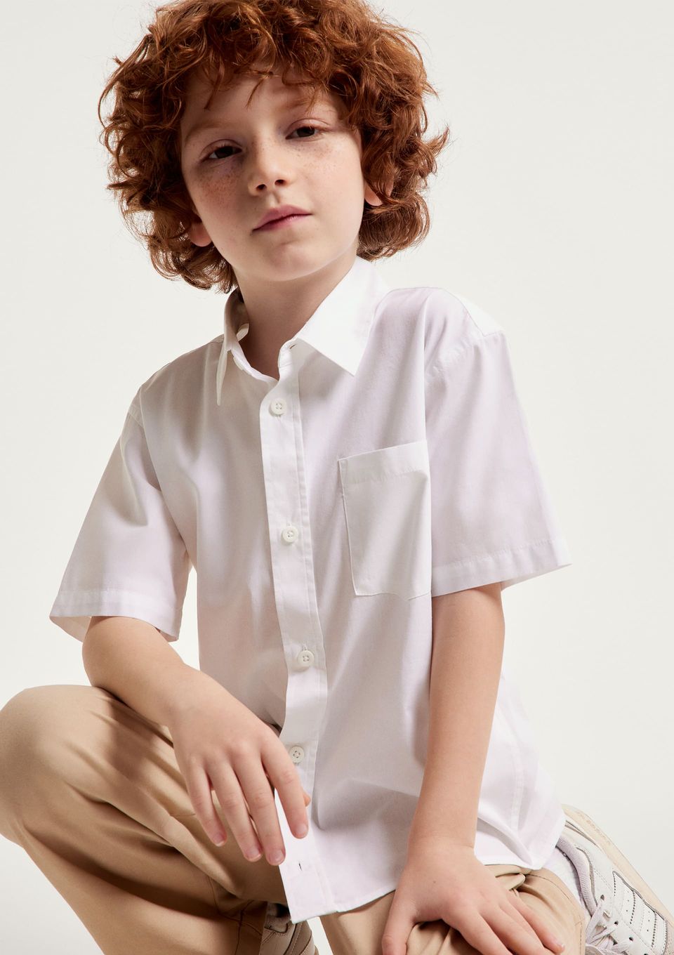 Camisa Infantil Menino Manga Curta - Branco