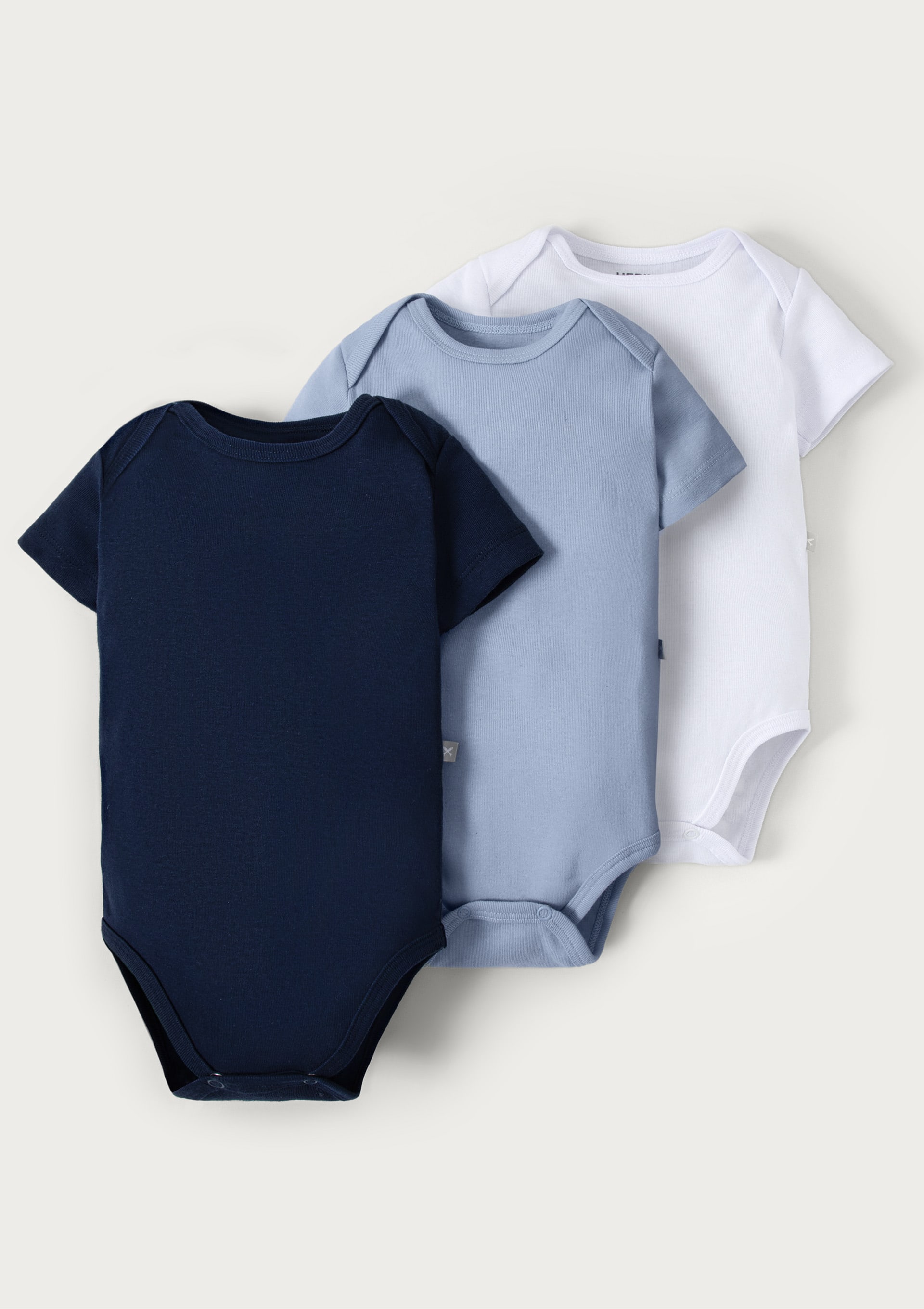 Kit com 3 Bodies Bebê Unissex em Ribana - Multicolorido — Hering