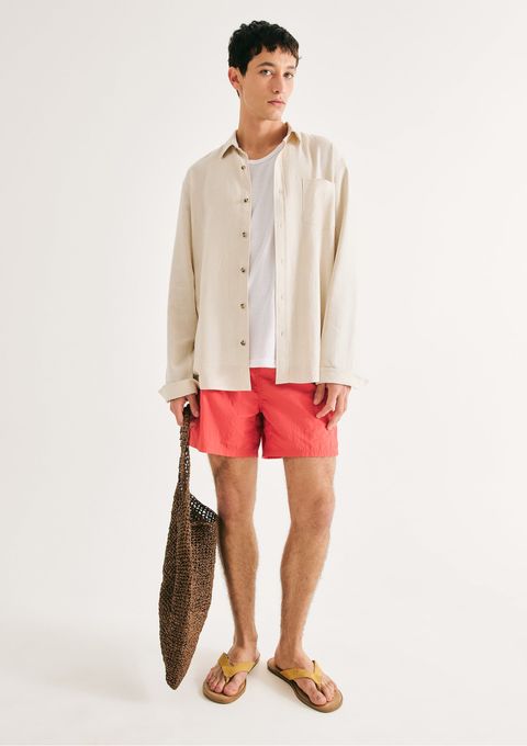 Shorts de Banho Masculino Texturizado - Vermelho — Hering