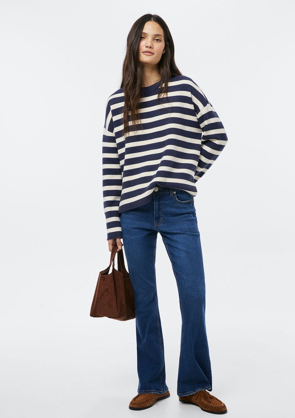 Calça Jeans Feminina Flare Petit Cintura Baixa - Azul