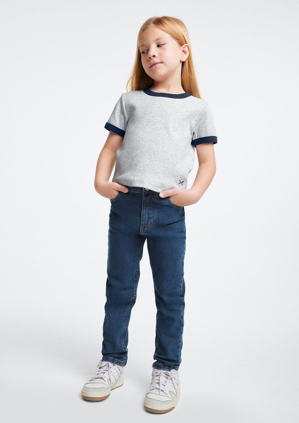 Calça Jeans Infantil Menina Skinny - Azul