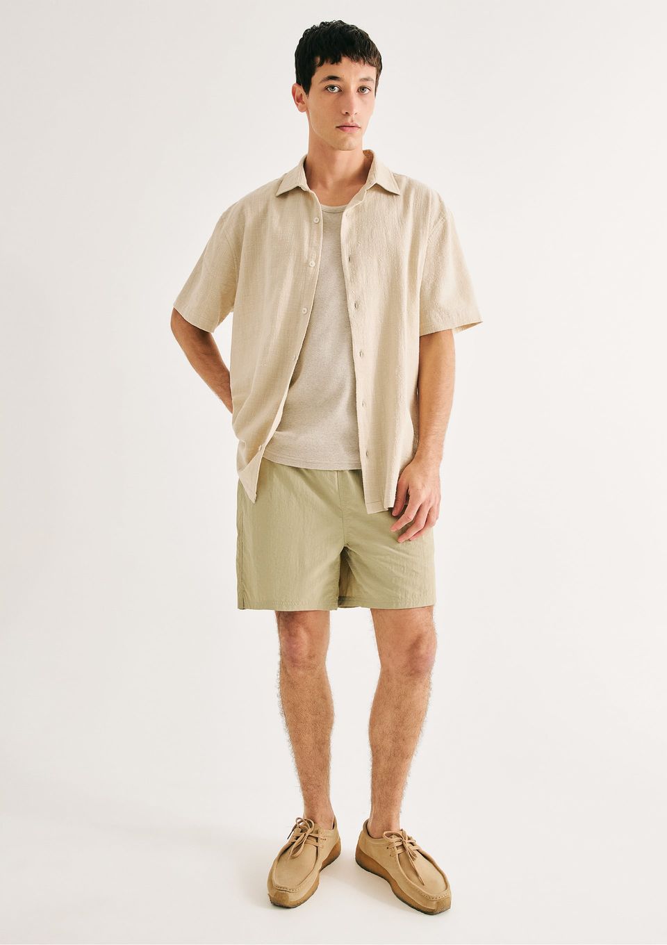 Shorts de Banho Masculino Texturizado - Verde
