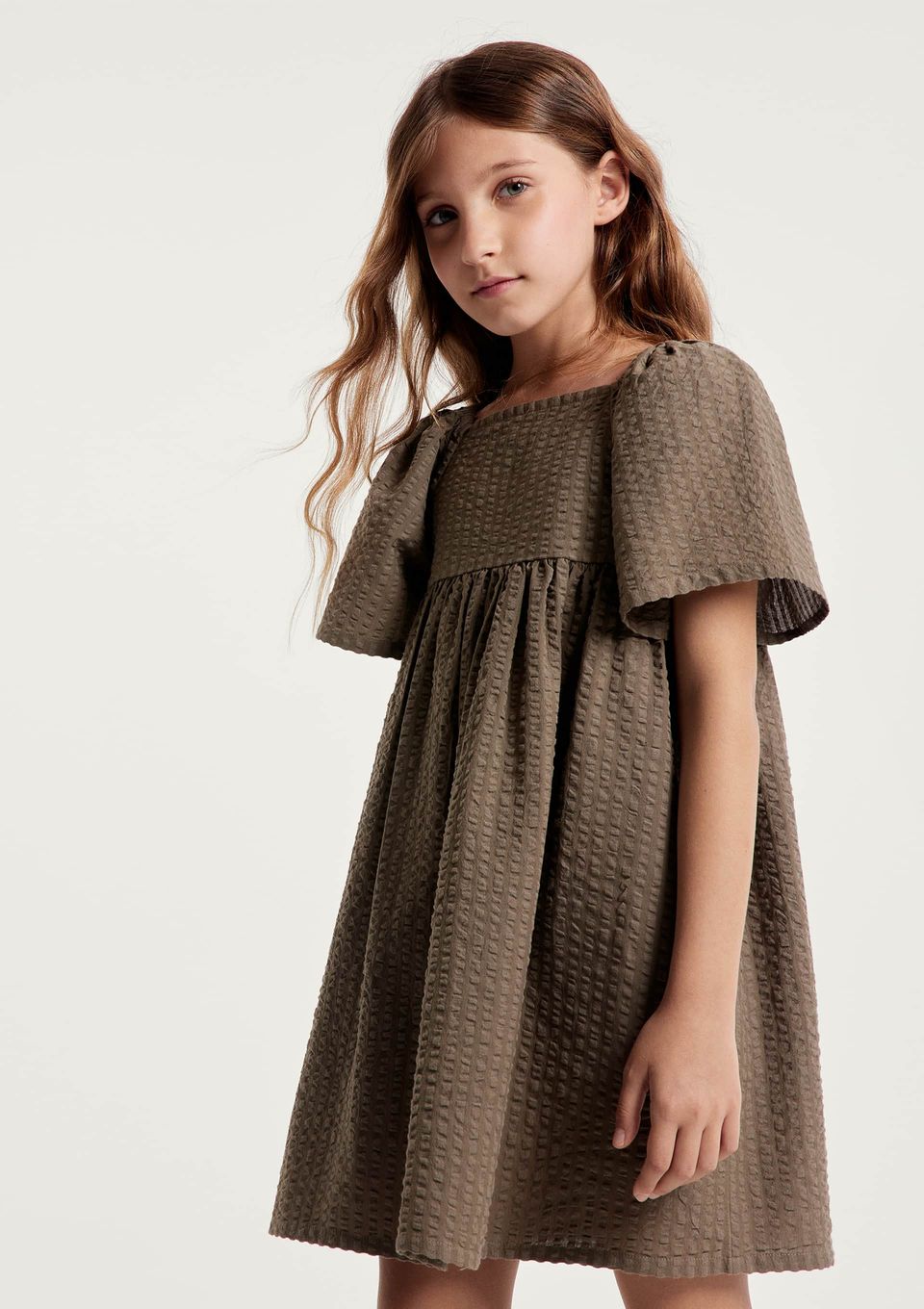 Vestido Infantil Menina Fio Tinto - Verde