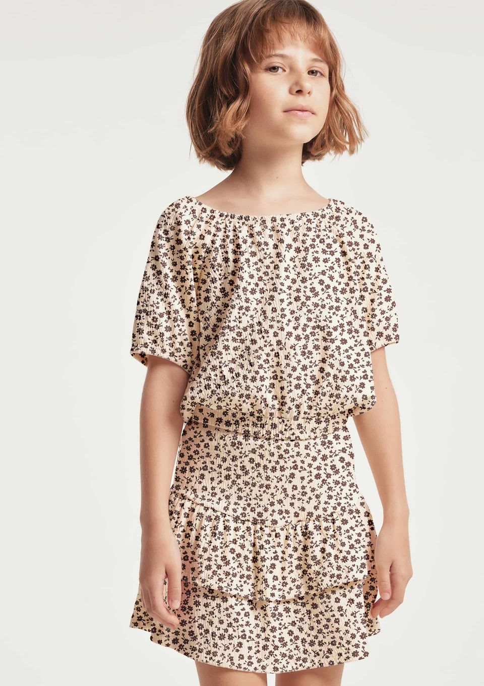 Blusa Infantil Menina Estampada - Off White