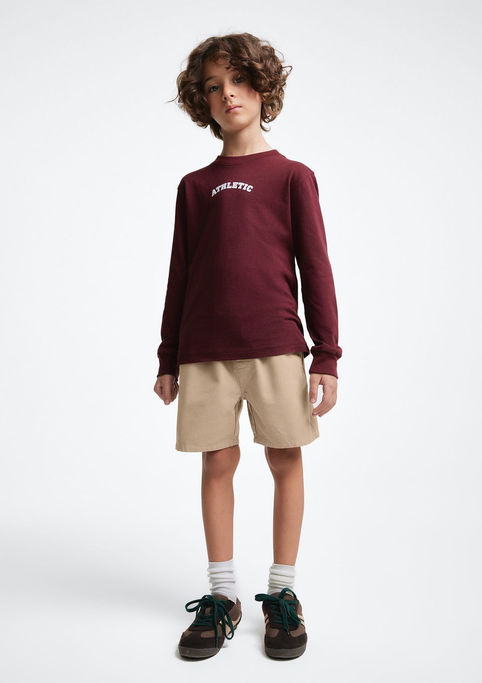 Shorts Infantil Menino em Sarja - Bege