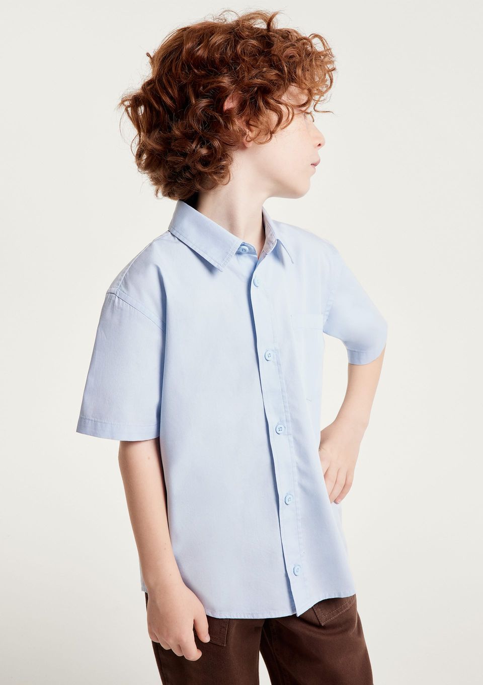 Camisa Infantil Menino Manga Curta - Azul