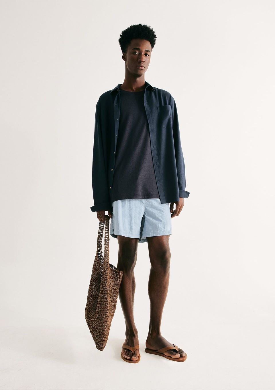 Shorts de Banho Masculino Texturizado - Azul