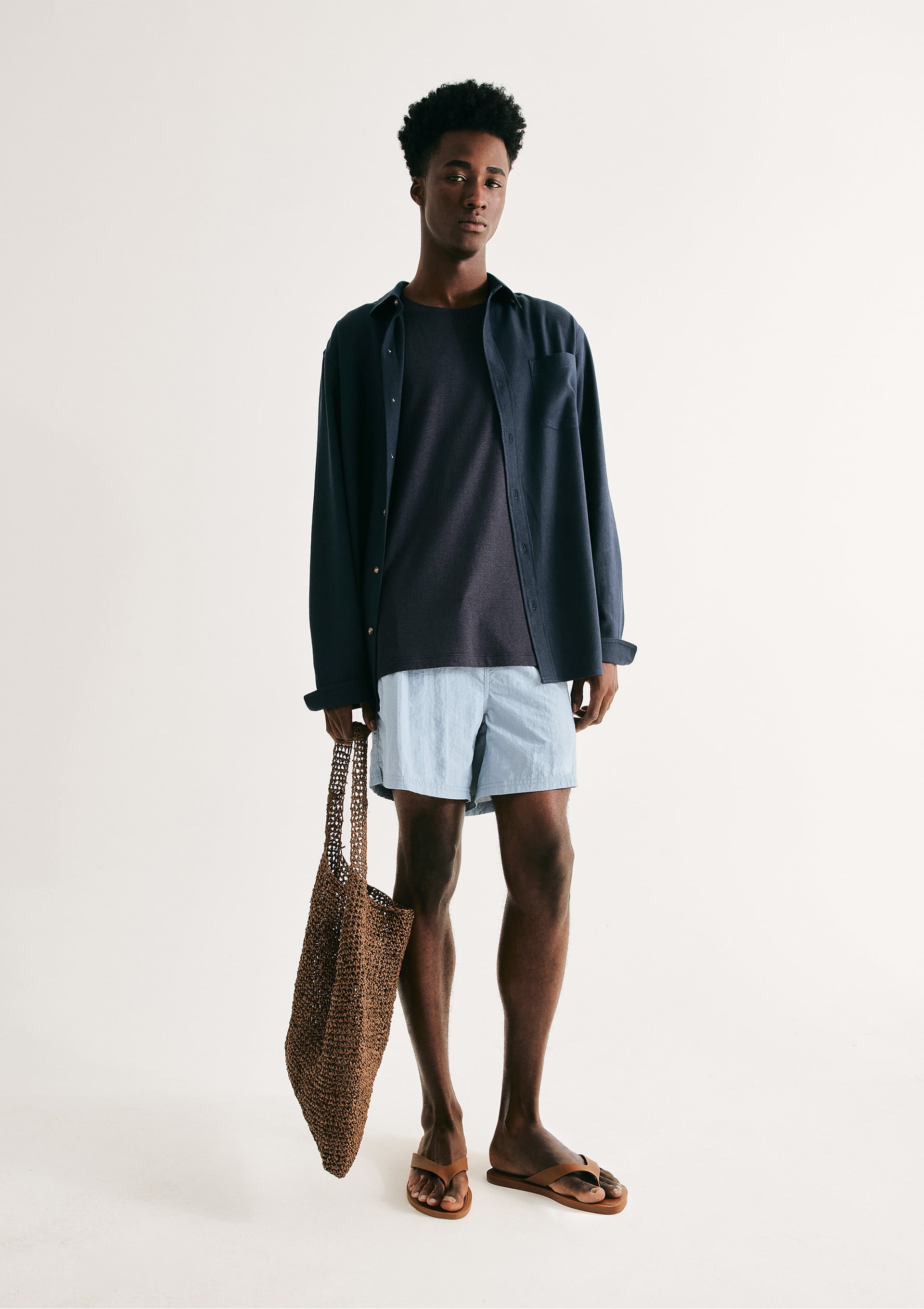 Shorts de Banho Masculino Texturizado - Azul — Hering