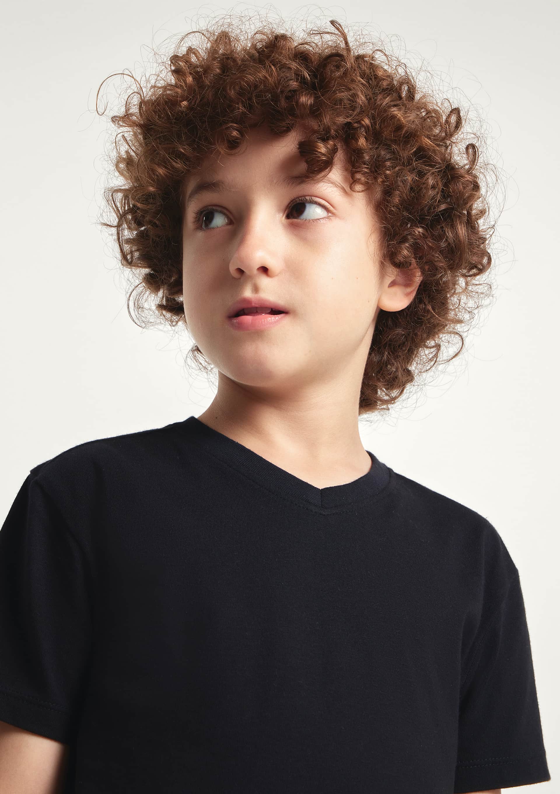 Camiseta Infantil Menino Básica Em Algodão - Preto