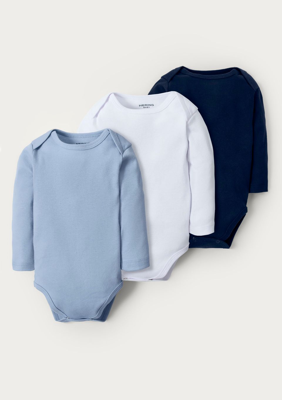 Kit com 3 Bodies Bebê Unissex em Ribana - Multicolorido