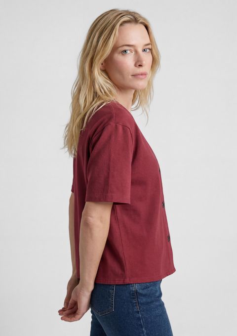 Blusa Feminina em Tecido Plano - Vermelho — Hering