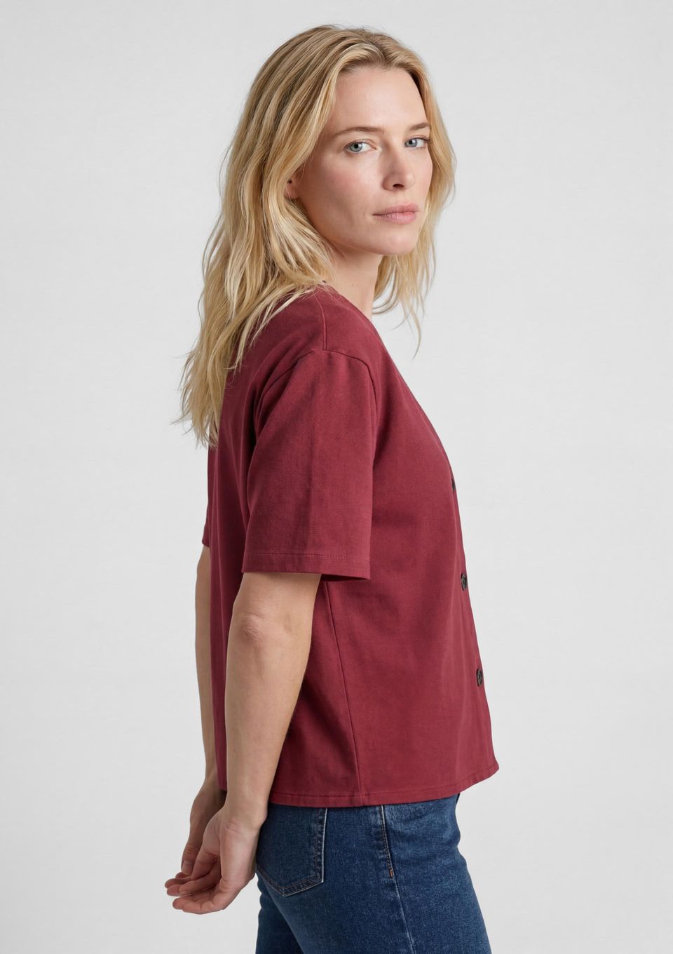 Blusa Feminina em Tecido Plano - Vermelho