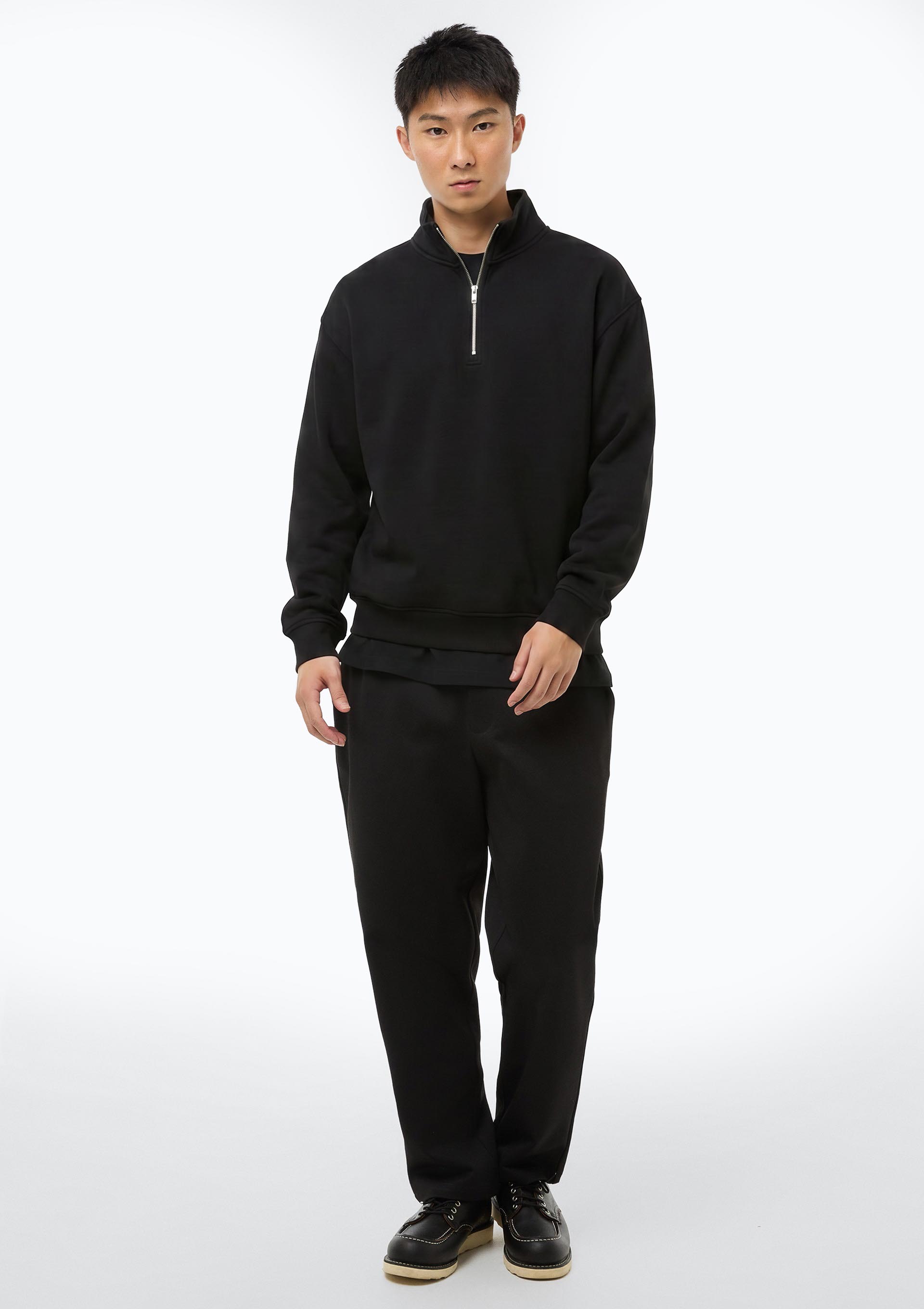 Blusão Masculino Moletom Gola Alta - Preto