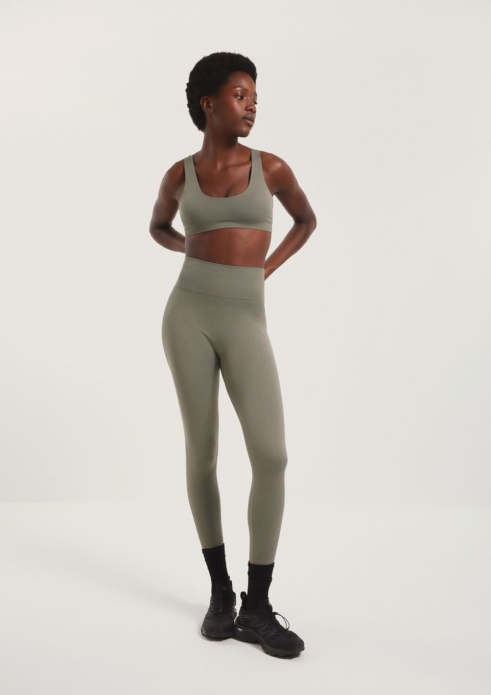 Calça Legging Feminina Esportiva Sem Costura - Verde