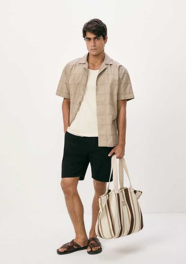 Bermuda Básica Masculina Jogger Em Sarja Moletom - Preto G