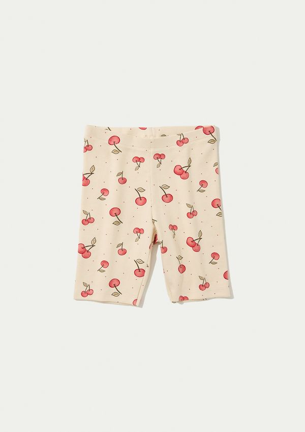 Bermuda Infantil Menina Ciclista Estampada - Off white 012