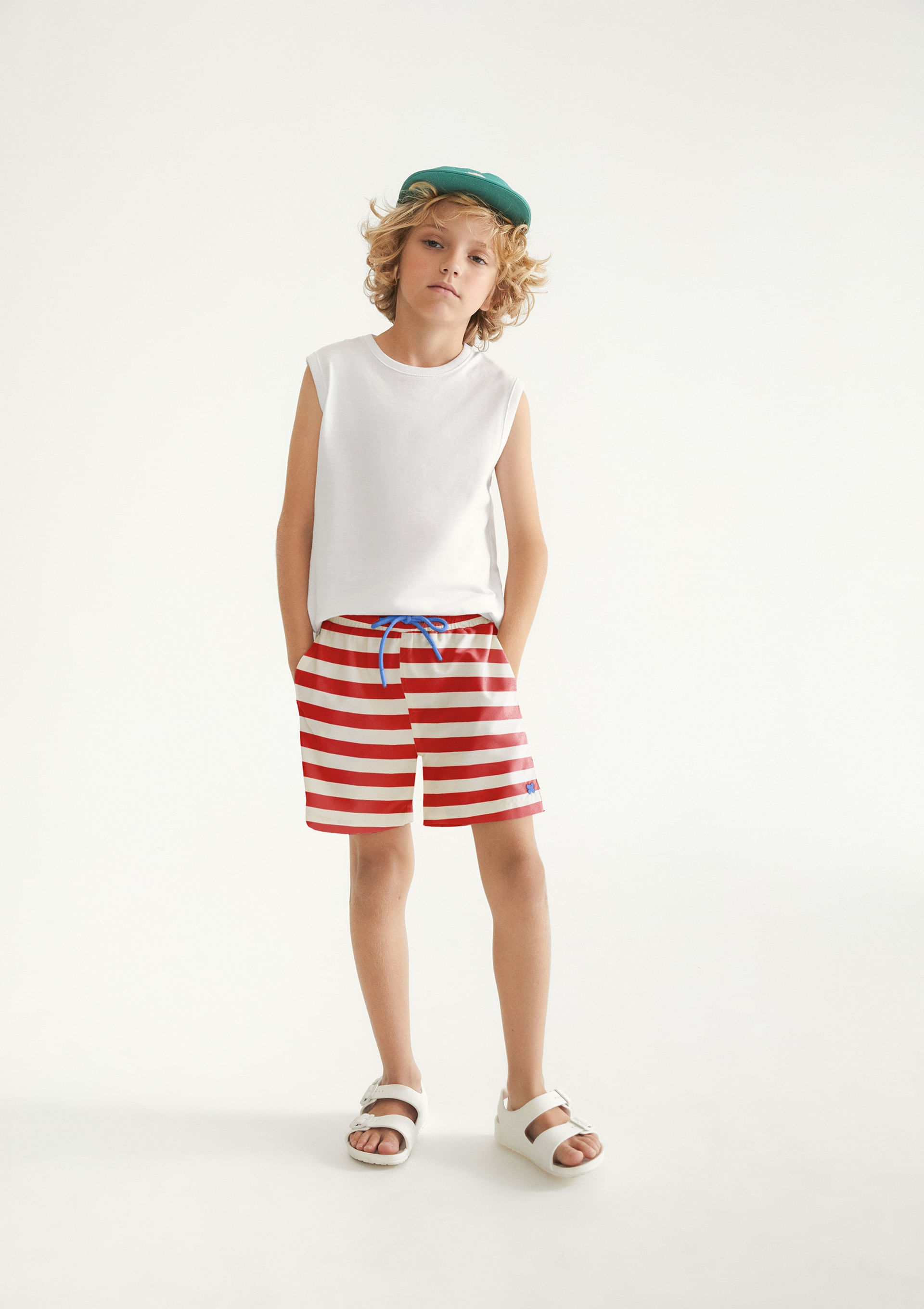 Shorts Infantil Menino Estampado - Vermelho
