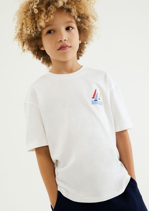 Camiseta Infantil Menino Super Cotton Oversized - Branco 006