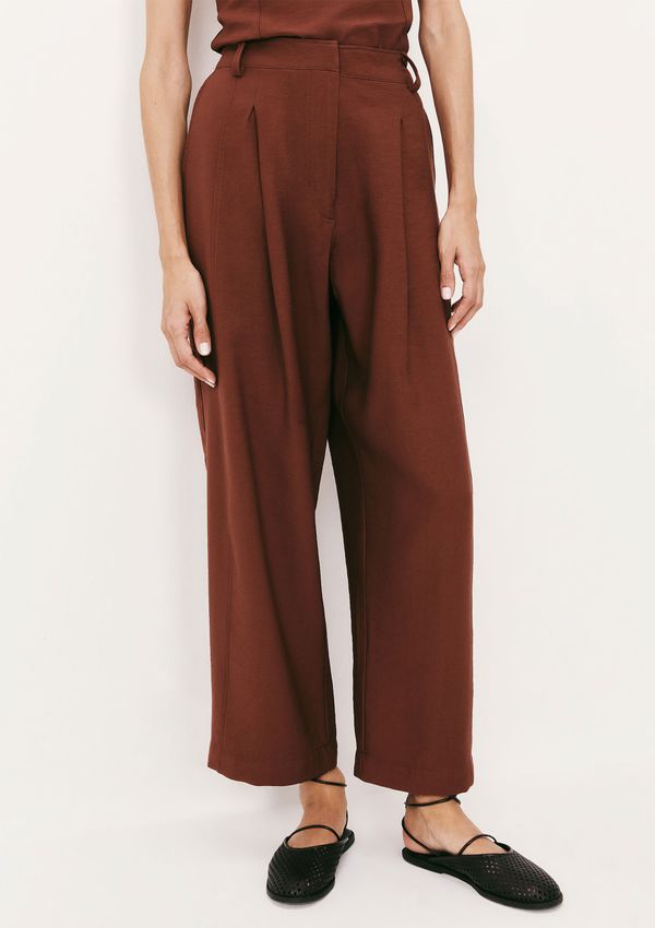 Calça Feminina Baggy Texturizada - Marrom 040