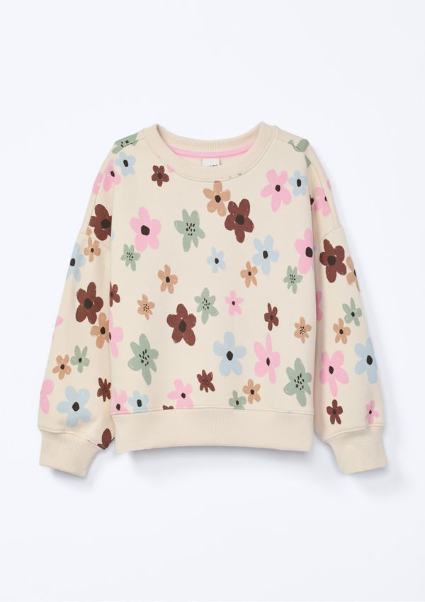Blusão de Moletom Infantil Menina Estampado - Bege 005