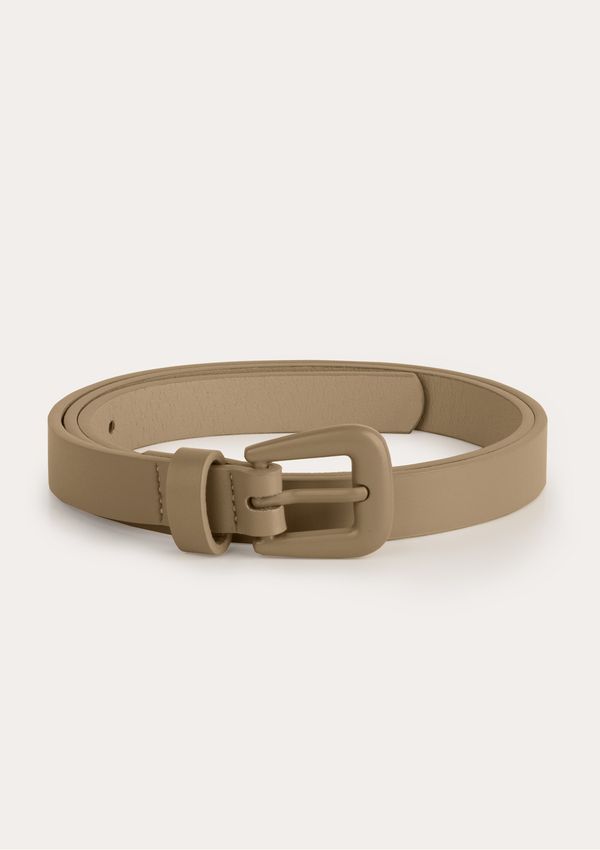 Cinto Feminino Fino Com Fivela De Metal - Bege P