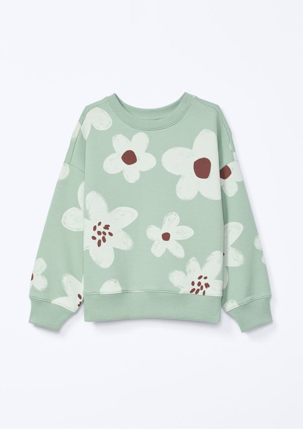 Blusão de Moletom Infantil Menina Estampado - Verde 005