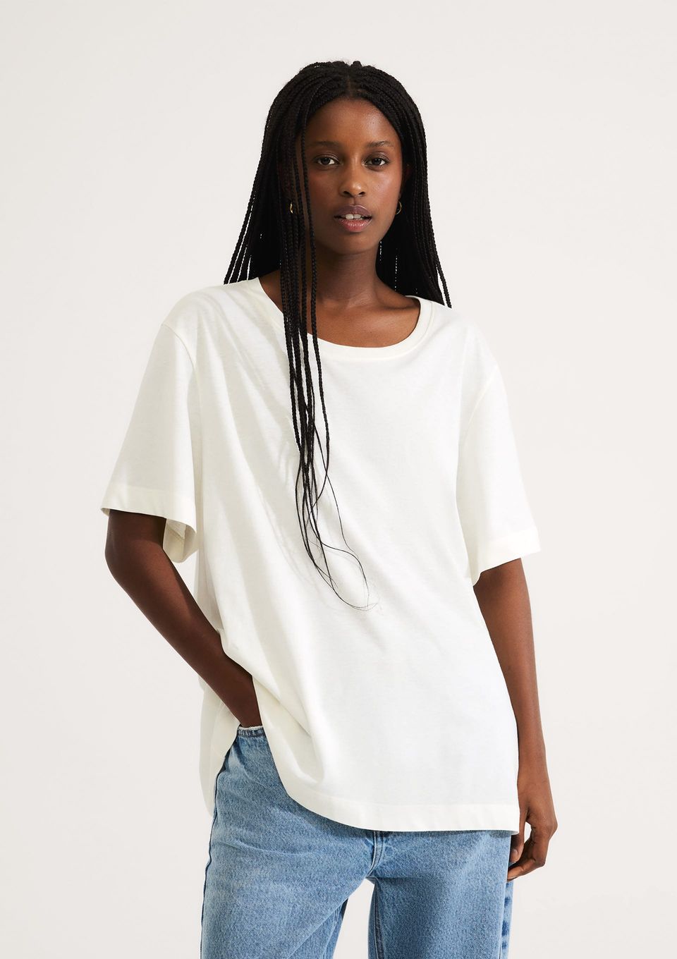 Blusa Feminina Manga Curta - Off White
