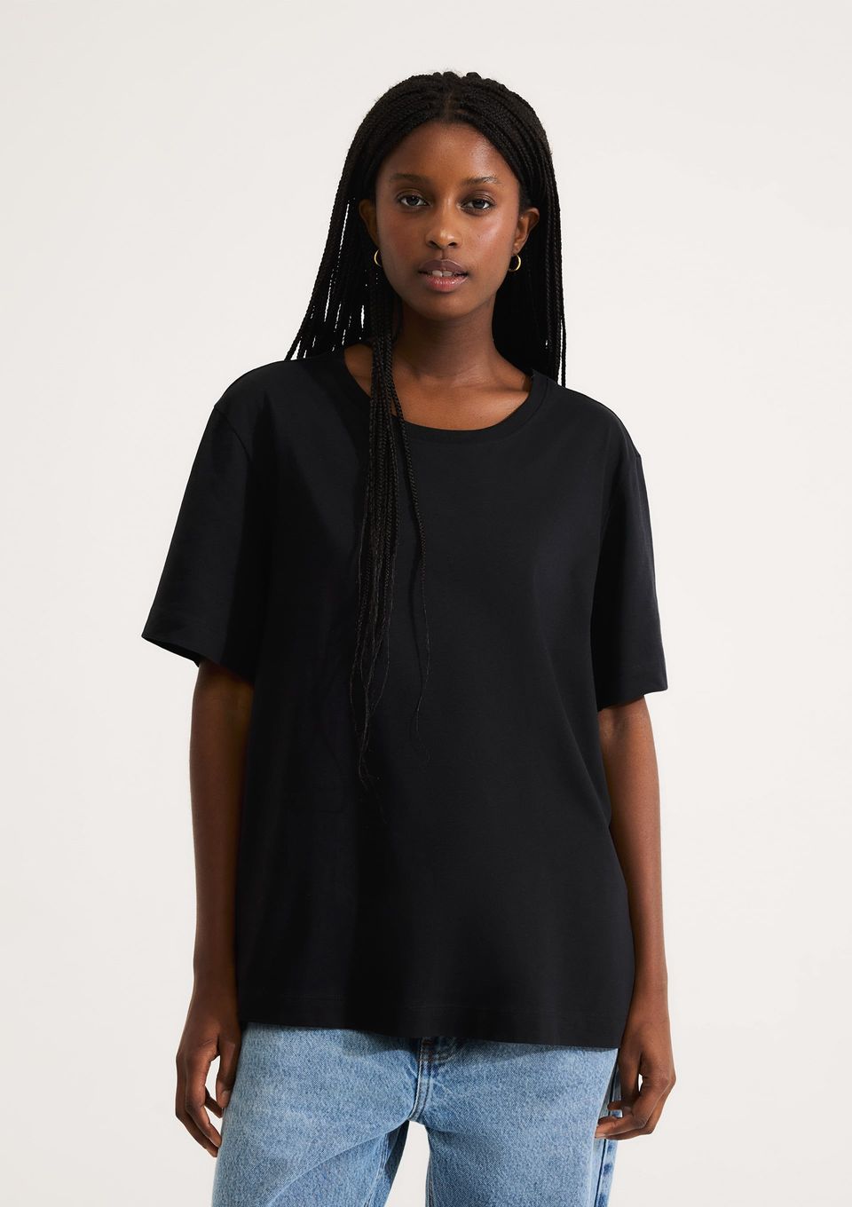 Blusa Feminina Manga Curta - Preto