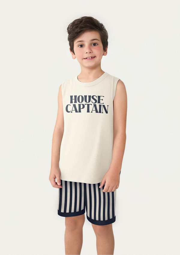 Conjunto Curto Infantil Menino Com Estampa - Branco 004