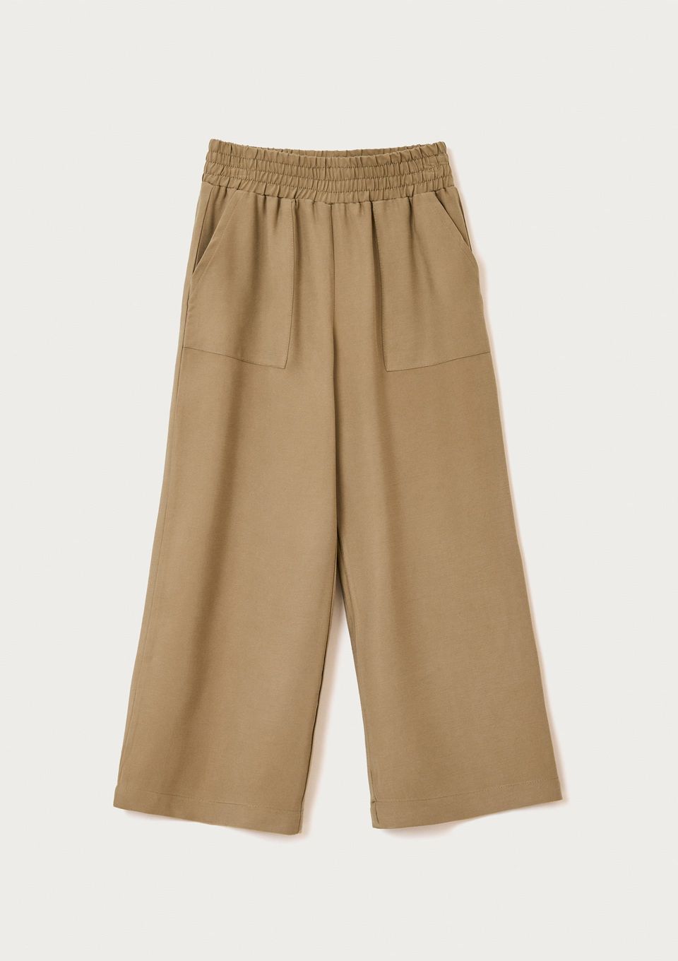 Calça Infantil Menina Reta em Peach Touch - Caqui