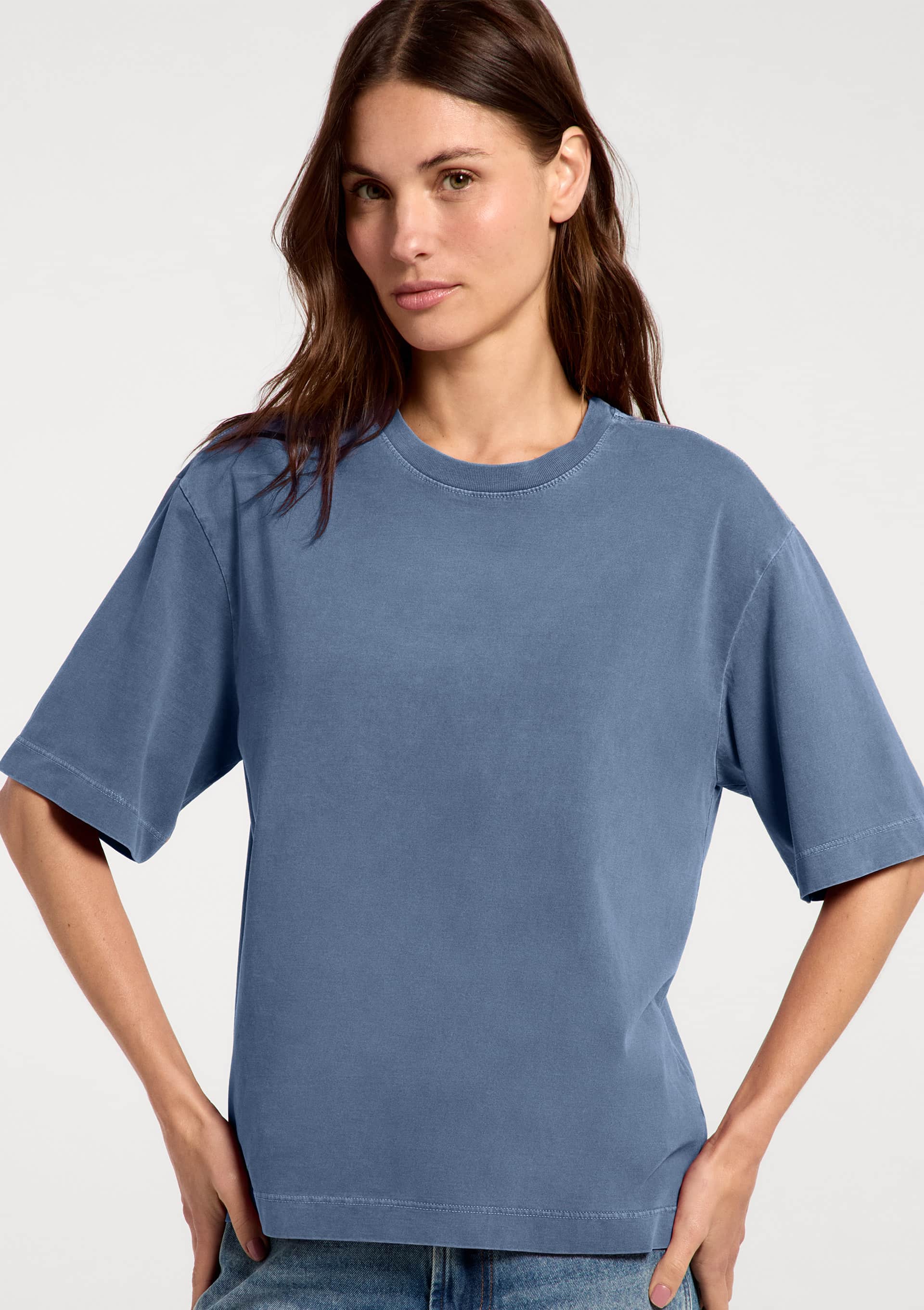 Camiseta Feminina Oversized Estonada - Azul
